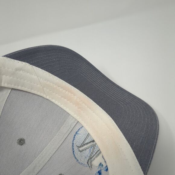 M Snapback Trucker Hat Gray OS Adjustable Embroidered Mesh Back Port Authority - Picture 7 of 8